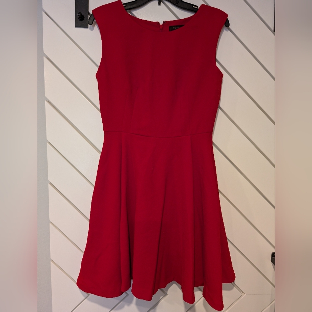 The Limited Red Sleeveless Cocktail Midi Dress